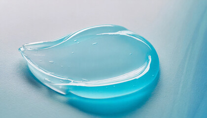 綺麗な青色のジェルクリームのクローズアップ