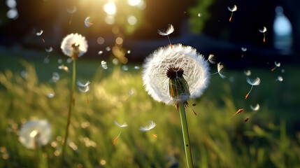 dandelion on the meadow