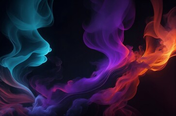 Fototapeta premium A beautiful abstract background with a fluid, wave-like design in vibrant colors.Created with generative AI