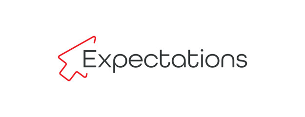 expectations text	 - obrazy, fototapety, plakaty