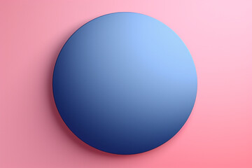 illustration of a blue circle frame on wall