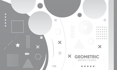 Abstract geometric shapes grey background
