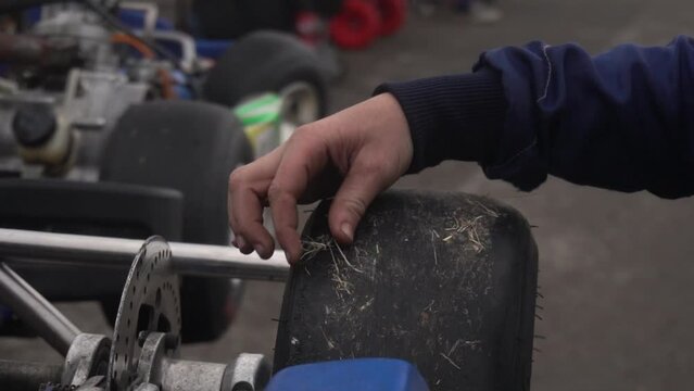 Spinning wheel from a sports racing car