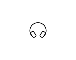 Obraz premium Headphone icon vector symbol design illustration isolated