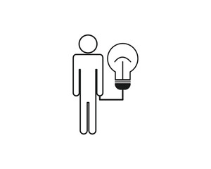 Idea icon vector symbol design illustration