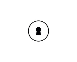 Keyhole icon vector symbol design illustration