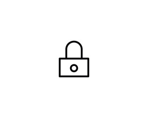 Lock icon vector symbol design illustration