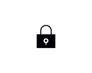 Lock icon vector symbol design illustration