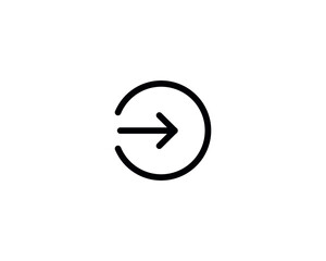 Logout icon vector symbol design isolated illustration