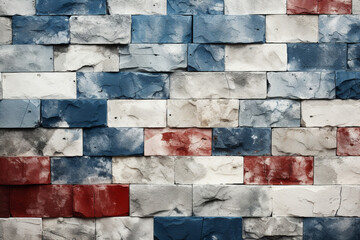 flag painted on brick wall