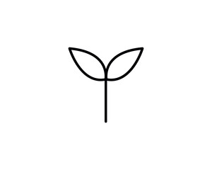 Organic leaf icon vector symbol design illustration