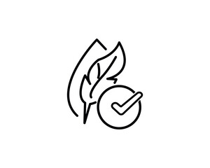 Organic leaf icon vector symbol design illustration