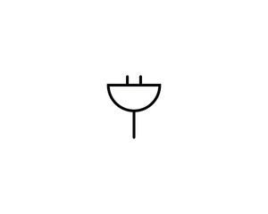 Plug icon vector symbol design illustration