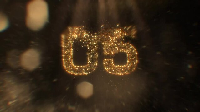 The 2024 New Year's Eve Countdown Animation Video is filled with elegant gold colors