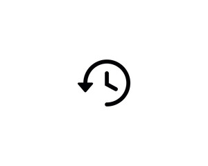 Restore time icon vector symbol design illustration isolated