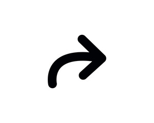 Right arrow icon vector symbol design isolated illustration.