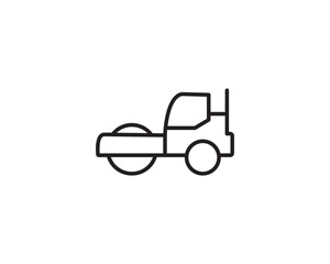 Road roller icon vector symbol design illustration