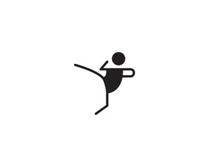 Taekwondo icon vector symbol design illustration.