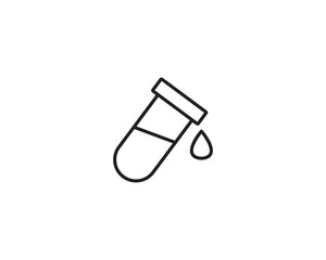 Test tube icon vector symbol design illustration.