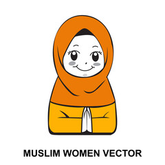 Make a Professional Muslim Women Vector