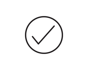Tick mark icon vector symbol design illustration