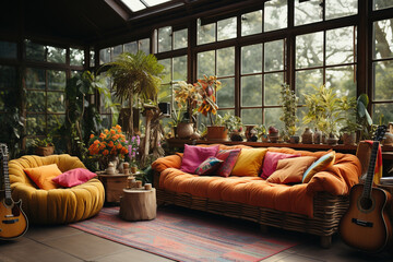 Colorful living room interior