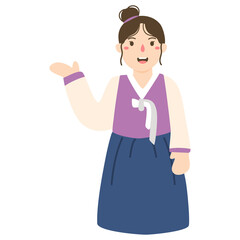 woman wearing a traditional korean national costume hanbok