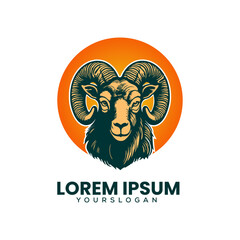 goat logo icon design vector concept template design