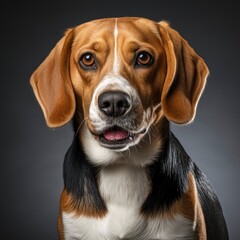 Beautiful Beagle Dog On White Background, White Background, For Design And Printing