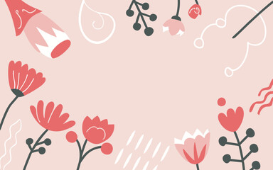 Floral background, Abstract. Good for fashion fabrics, postcards, email header, wallpaper, banner, events, covers, advertising, and more. Valentine's day, women's day, mother's day background.