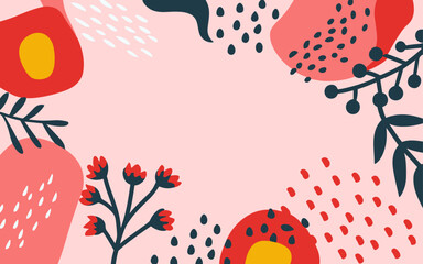 Floral background, Abstract. Good for fashion fabrics, postcards, email header, wallpaper, banner, events, covers, advertising, and more. Valentine's day, women's day, mother's day background.