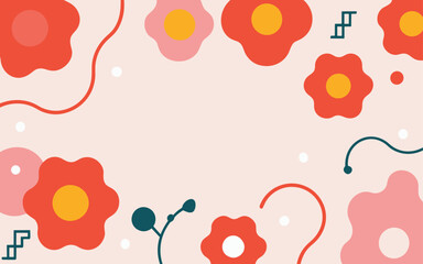 Floral background, Abstract. Good for fashion fabrics, postcards, email header, wallpaper, banner, events, covers, advertising, and more. Valentine's day, women's day, mother's day background.