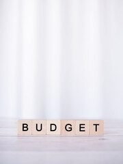 Wooden blocks with the word BUDGET. The concept about budget planning and allocation