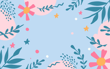 Floral background, Abstract. Good for fashion fabrics, postcards, email header, wallpaper, banner, events, covers, advertising, and more. Valentine's day, women's day, mother's day background.