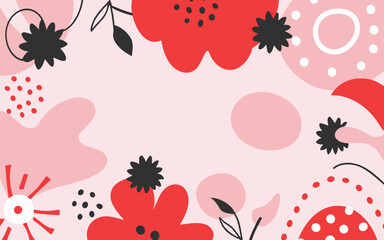 Floral background, Abstract. Good for fashion fabrics, postcards, email header, wallpaper, banner, events, covers, advertising, and more. Valentine's day, women's day, mother's day background.