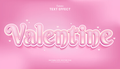 decorative valentine editable text effect vector design