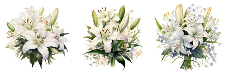 white lily transparent background.