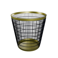 empty cage isolated on white background , 3d render