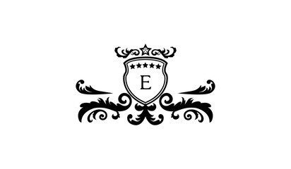Luxury Stylish Alphabetical Logo E