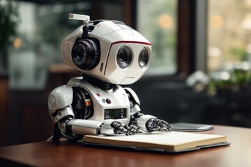 Small AI Robot Embarks on a Laptop Learning Journey