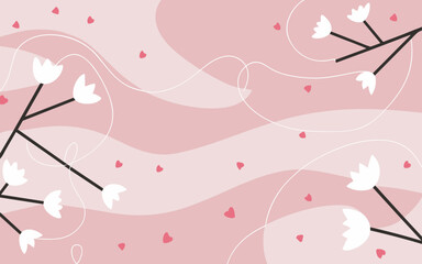 Abstract background poster. Good for fashion fabrics, postcards, email header, wallpaper, banner, events, covers, advertising, and more. Valentine's day, women's day, mother's day background.