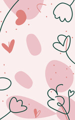 Floral background, Abstract. Good for fashion fabrics, postcards, email header, wallpaper, banner, events, covers, advertising, and more. Valentine's day, women's day, mother's day background.