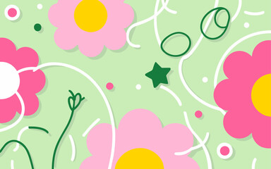 Floral background, Abstract. Good for fashion fabrics, postcards, email header, wallpaper, banner, events, covers, advertising, and more. Valentine's day, women's day, mother's day background.