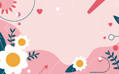 Abstract background poster. Good for fashion fabrics, postcards, email header, wallpaper, banner, events, covers, advertising, and more. Valentine's day, women's day, mother's day background.