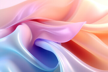  Gradient fabric in pastel colors liquid glass collected in layers abstract of rainbow hue flower shaped fabric 