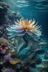 Fototapeta na wymiar Blooming Sea Flower
