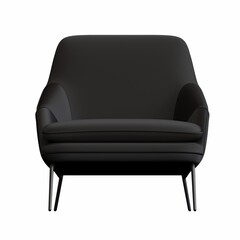 armchair isolated on white background, interior furniture, 3D illustration, cg render