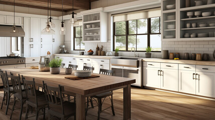 A beautiful modern farmhouse kitchen