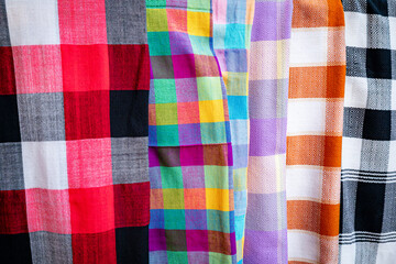 Colorful Thai Style Loincloths Fabric background