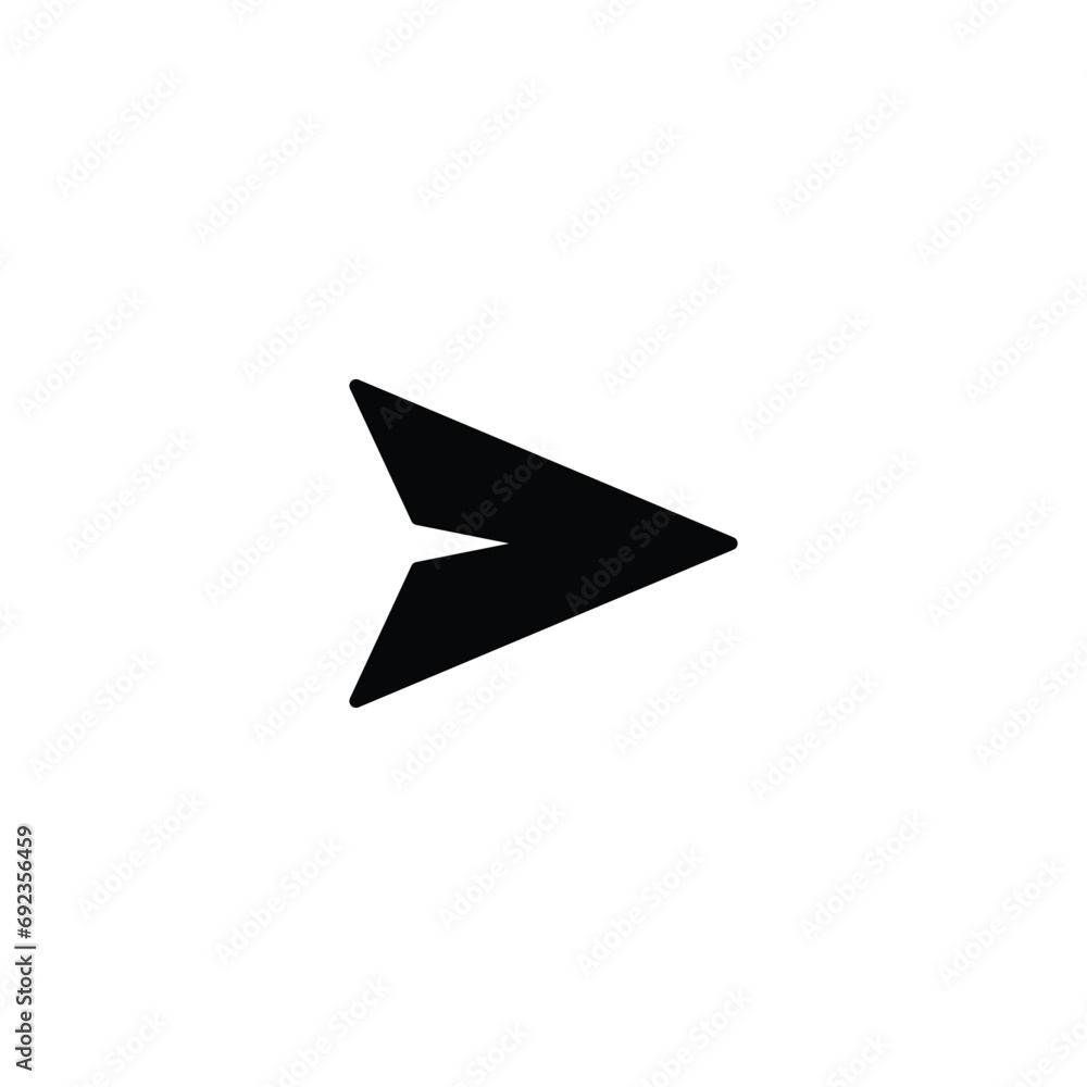 Aufkleber send message icon. paper plane sign vector for web site computer and mobile app